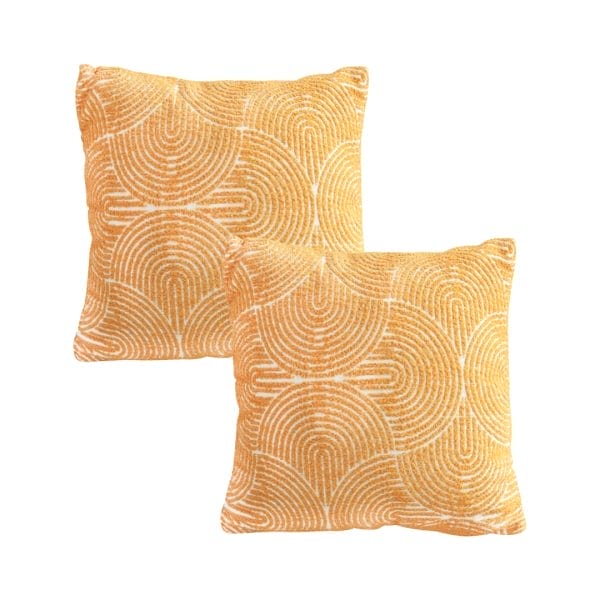 SOGA 2X 45cm Mustard Yellow Geometric Pillowcase - Image 2