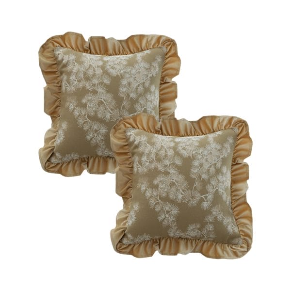 SOGA 2X 45cm Champagne Floral with Gold Ruffle - Image 2