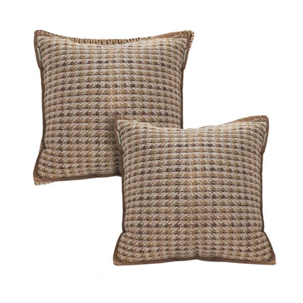 SOGA 2X 45cm Cozy Woven Brown Pillowcase - Image 2