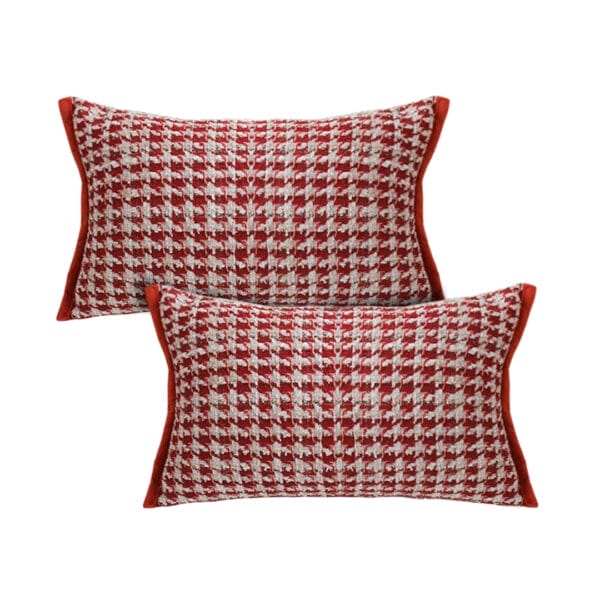 SOGA 2X 30x50cm Cozy Textured Red & White Pillowcase - Image 2