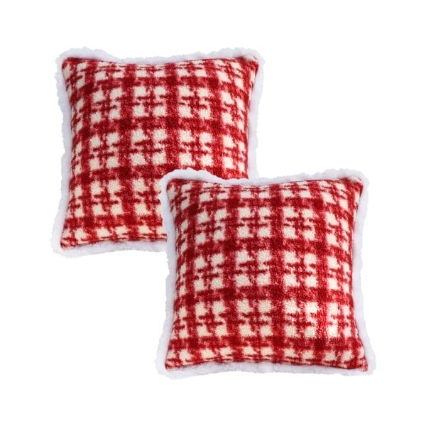 SOGA 2X 45cm Country Plaid Throw Pillow Cover - Image 2