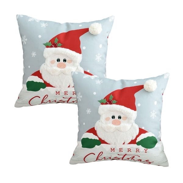 SOGA 2X 45cm Merry Christmas Typography Pillow Cover - Image 2