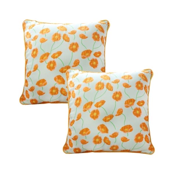 SOGA 2X 45cm Orange Floral Dream Pillowcase - Image 2