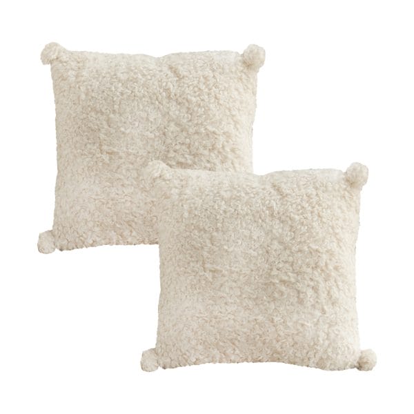 SOGA 2X 45cm Luxe Cream Bouclé Pillowcase - Image 2