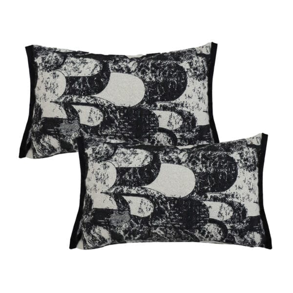 SOGA 2X 30X50cm Modern Black & White Abstract Lumbar Pillowcase - Image 2