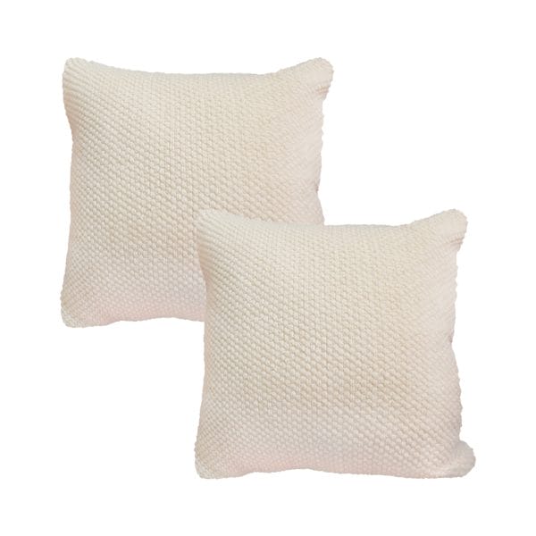 SOGA 2X 45cm Textured Cream Pillowcase - Image 2
