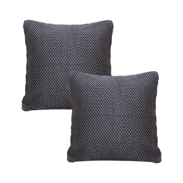 SOGA 2X 45cm Textured Charcoal Pillowcase - Image 2
