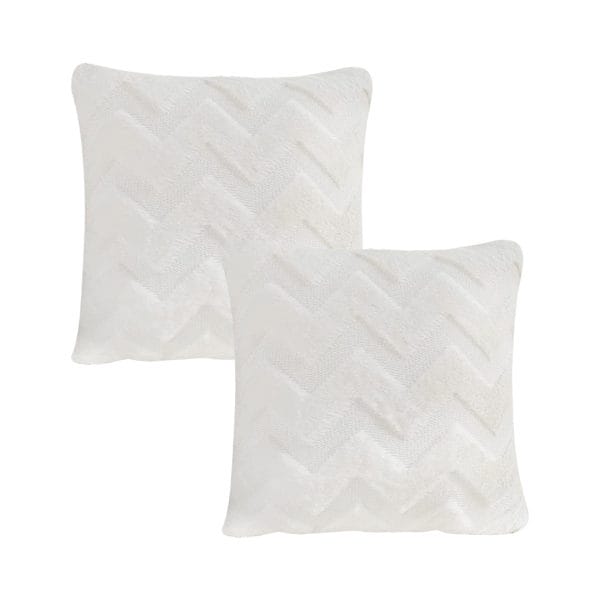 SOGA 2X 45cm Chevron Pure Pillowcase - Image 2