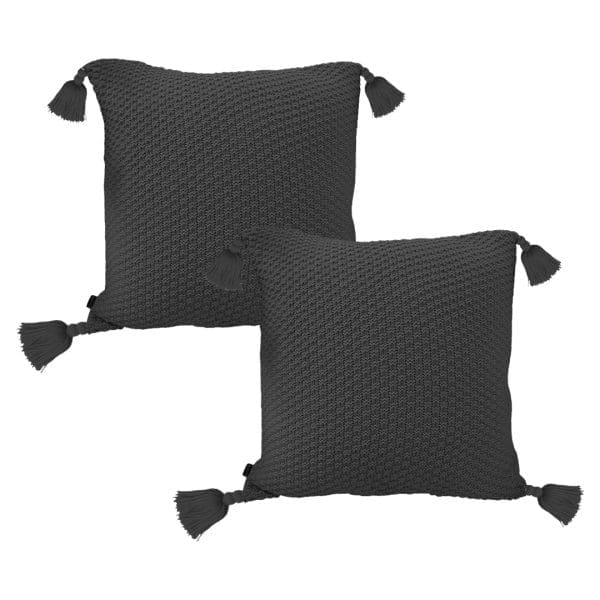 SOGA 2X 50cm Chunky Knit Pillowcase (Charcoal Gray) - Image 2