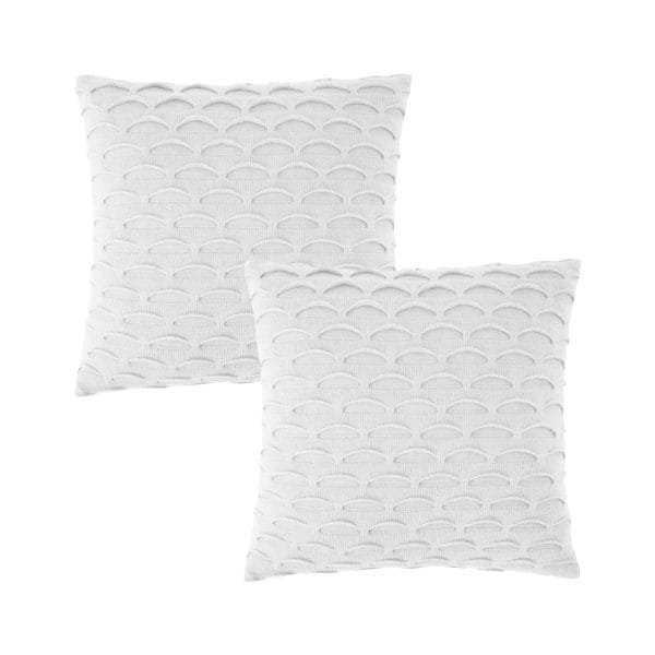 SOGA 2X 45cm Scalloped Wave Pillowcase (Pure White) - Image 2