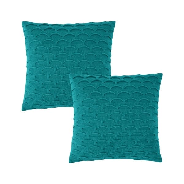 SOGA 2X 45cm Scalloped Wave Pillowcase (Teal Green) - Image 2