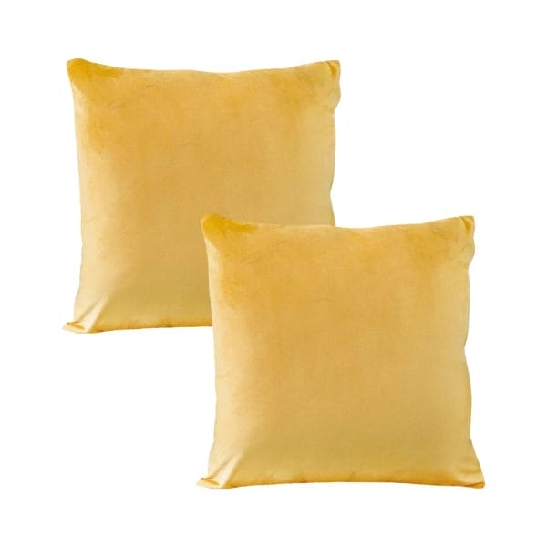 SOGA 2X 45cm Velvet Pillowcase (Golden Yellow) - Image 2