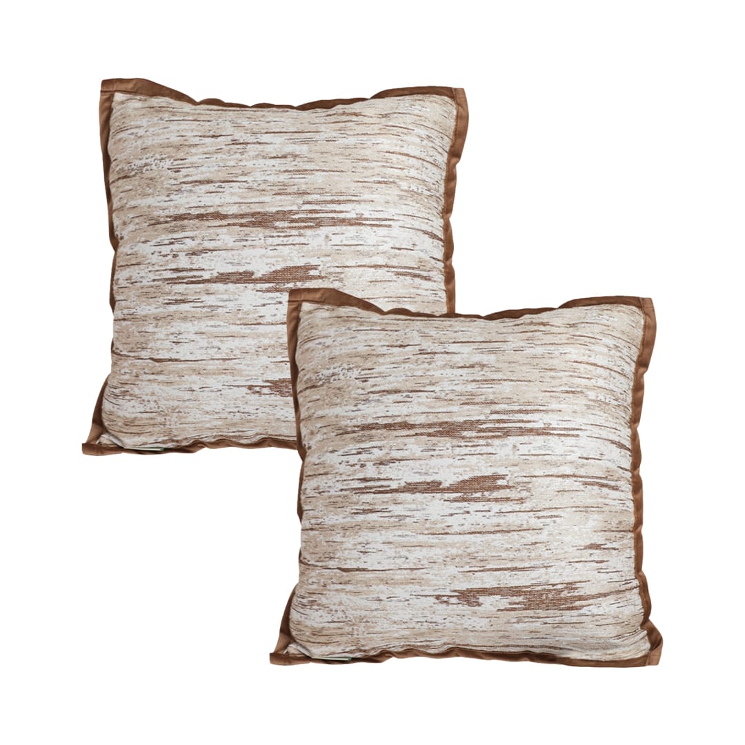 SOGA 2X 45cm Rustic Wood-Inspired Cushion Cover - Image 2