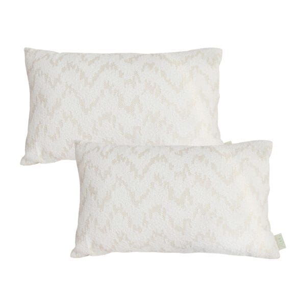 SOGA 2X 30x50cm Long rectangular Chevron Embroidered Lumbar Cushion Cover - Image 2