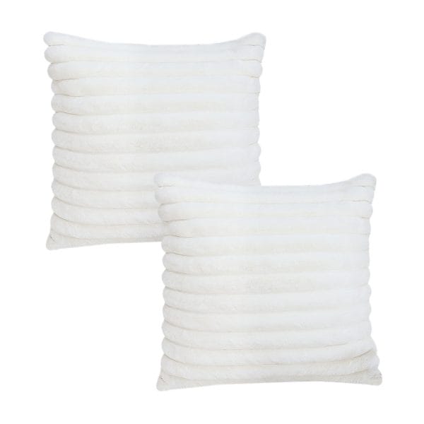 SOGA 2X 45cm Elegant White Textured Pillowcase - Image 2