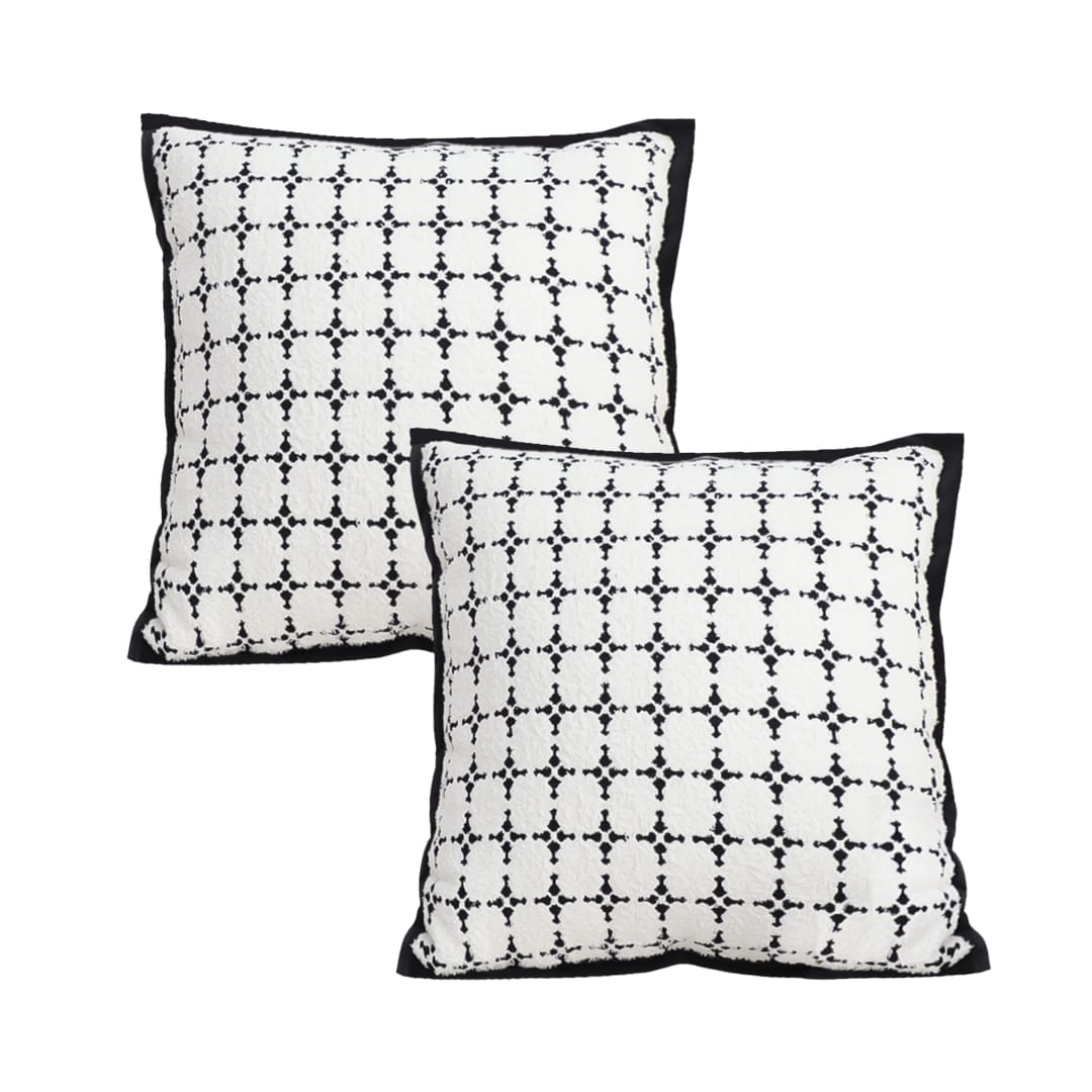 SOGA 2X 45cm Nordic square Shape Monochrome Pattern Pillowcase - Image 2