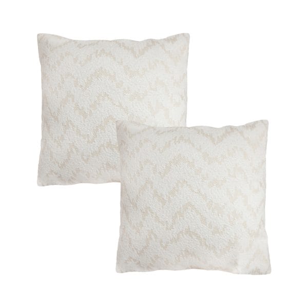 SOGA 2X 45cm Cream Chevron Embroidered Pillowcase - Image 2