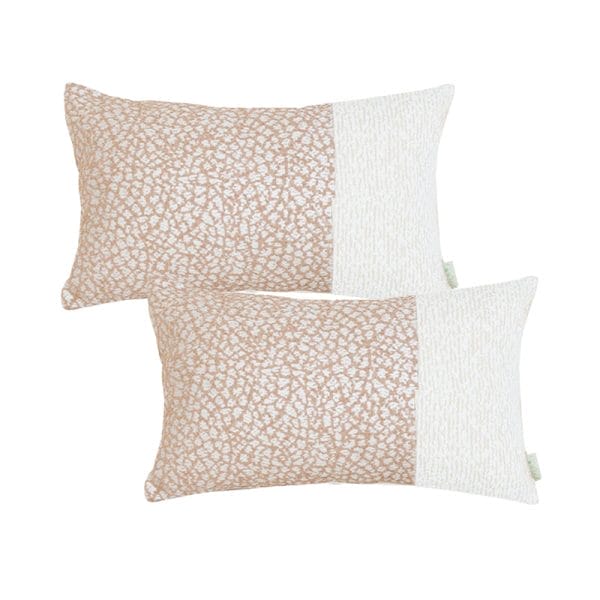 SOGA 2X 30x50cm Chic Leopard Print & Solid Ivory Decorative Pillowcase - Image 2