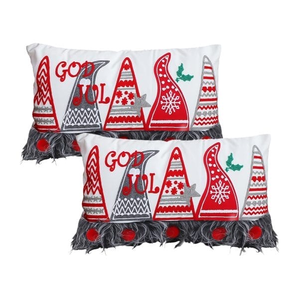 SOGA 2X 30x50cm White Christmas Rectangular Pillowcase with design - Image 2