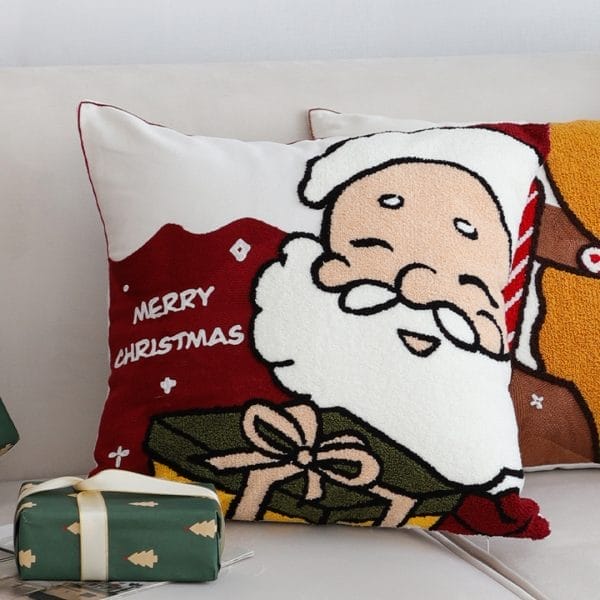 SOGA 2X 45cm Embroidered Santa Claus Christmas Pillow - Bring Home the Cheer