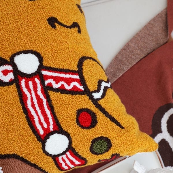 SOGA 2X 45cm Whimsical Gingerbread Man Christmas Pillowcase - Image 3