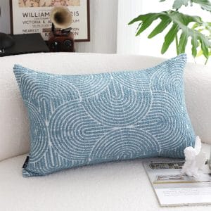SOGA 2X 30x50cm Blue Geometric Lumbar Pillowcase for Indoor & Outdoor Home Decor