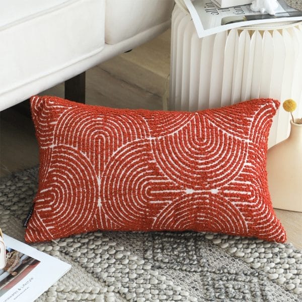 SOGA 2X 30x50cm Cinnabar Burnt Orange Lumbar Pillowcase - Image 3