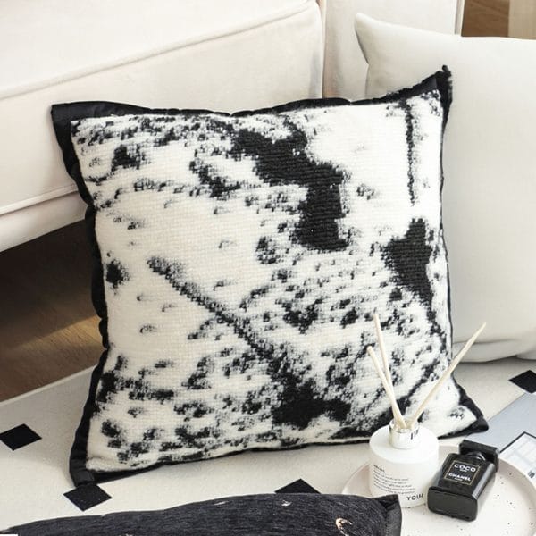 SOGA 2X 45cm Black & White Leopard Print Square Pillowcase - Image 3
