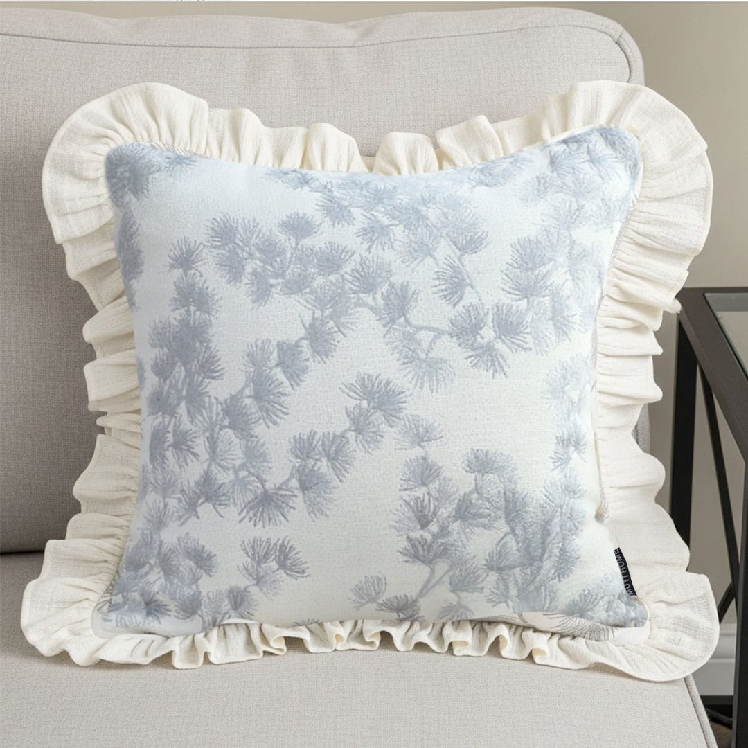 SOGA 2X 45cm White Floral with Ruffle Trim Pillowcase - Image 3