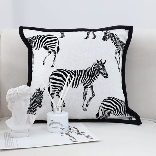 SOGA 2X 45cm Safari Zebra Print Decorative Pillow Cover - Image 3