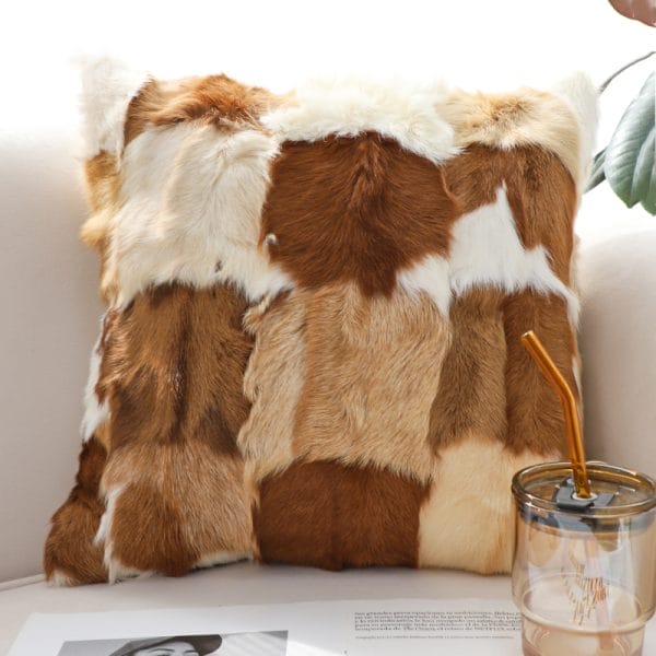 SOGA 2X 45cm Cowhide Patchwork Pillowcase - Image 3