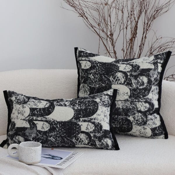 SOGA 2X 30X50cm Modern Black & White Abstract Lumbar Pillowcase - Image 3