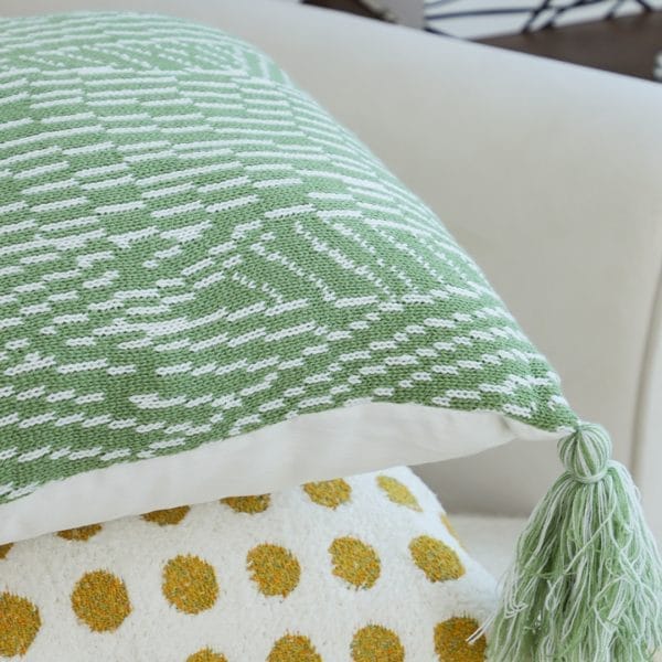 SOGA 2X 45cm Sage Chevron Tassel Pillowcase - Image 3