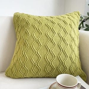 SOGA 2X 45cm Sage Green Cable Knit Pillow Cover