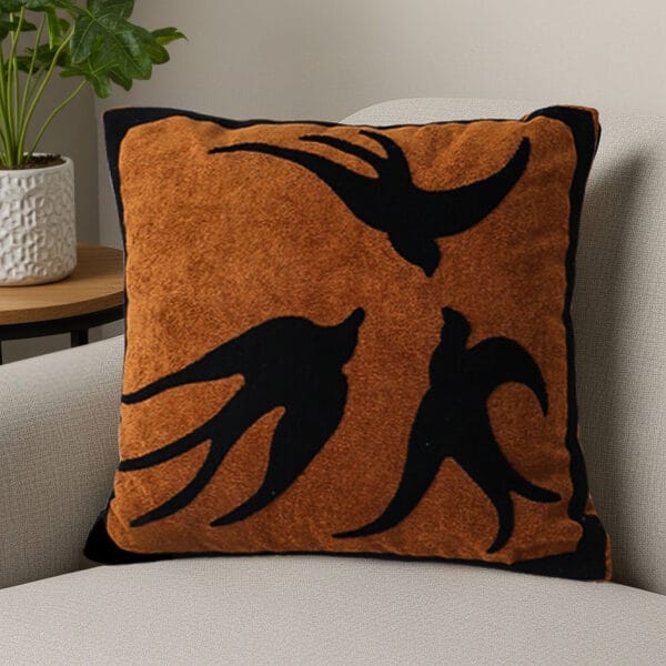 SOGA 2X 45cm Abstract Brown/Orange Velvet Polyester Throw Pillow Cover - Image 3