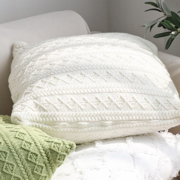 SOGA 2X 45cm Cable Knit Pure Pillowcase - Image 3