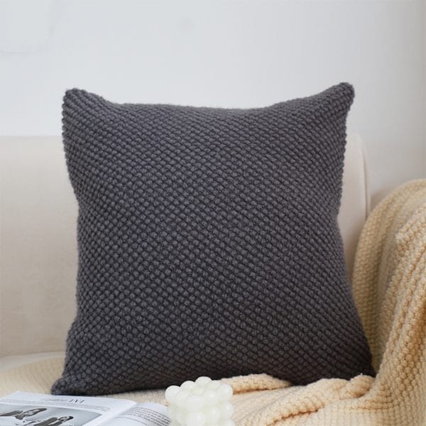 SOGA 2X 45cm Textured Charcoal Pillowcase - Image 3