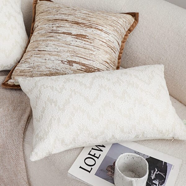 SOGA 2X 30x50cm Long rectangular Chevron Embroidered Lumbar Cushion Cover - Image 3