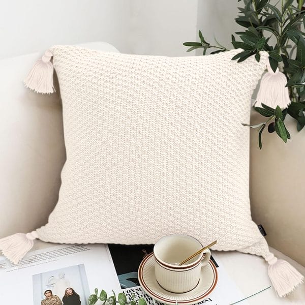 SOGA 2X 50cm Textured Pillowcase (Cream White) - Image 3
