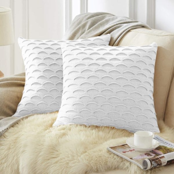 SOGA 2X 45cm Scalloped Wave Pillowcase (Pure White) - Image 3