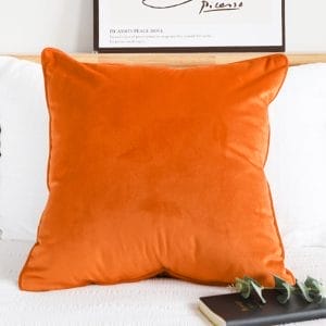 SOGA 2X 45cm Velvet Pillowcase (Vibrant Orange)