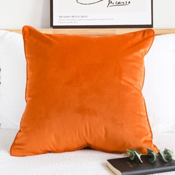 SOGA 2X 45cm Velvet Pillowcase (Vibrant Orange)