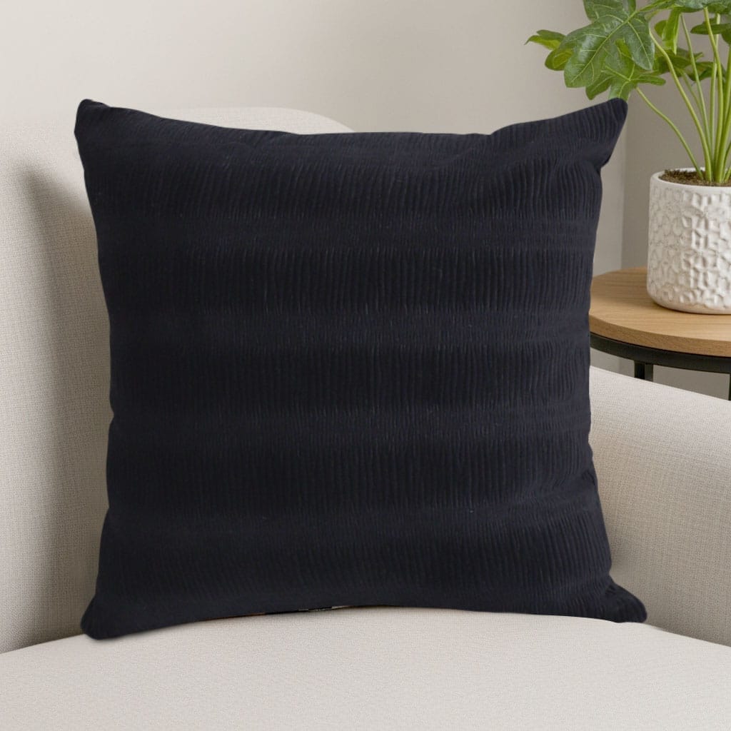 SOGA 2X 45cm Luxurious Black Velvet Polyester Throw Pillow Cover - Image 3