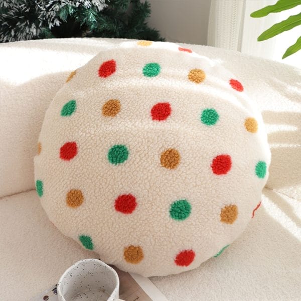 SOGA 2X 45cm Colorful Polka Dot Round Pillowcase - Image 3