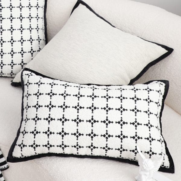 SOGA 2X 30x50cm Rectanngular Nordic Monochrome Pattern Pillowcase - Image 3