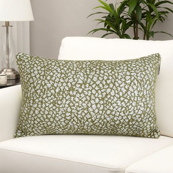SOGA 2X 30x50cm Rectangular Textured Pillowcase – Olive Green Accent - Image 3