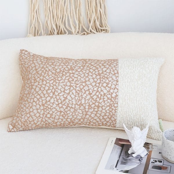 SOGA 2X 30x50cm Chic Leopard Print & Solid Ivory Decorative Pillowcase - Image 3