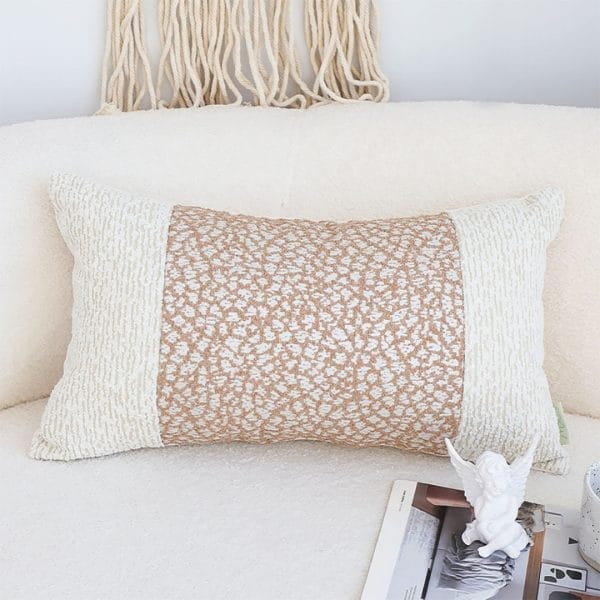 SOGA 2X 30x50cm Kalen Rose Gold Flecked Lumbar Pillowcase