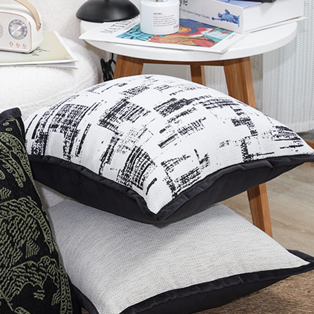 SOGA 2X 45cm Modern Monochrome Grid Pillowcase - Image 3