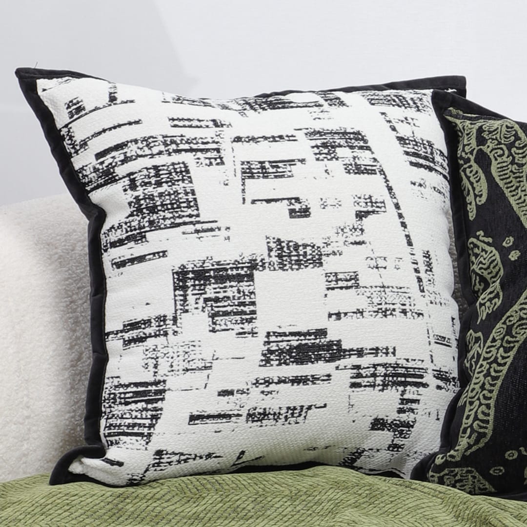 SOGA 2X 45cm Modern Monochrome Grid Pillowcase